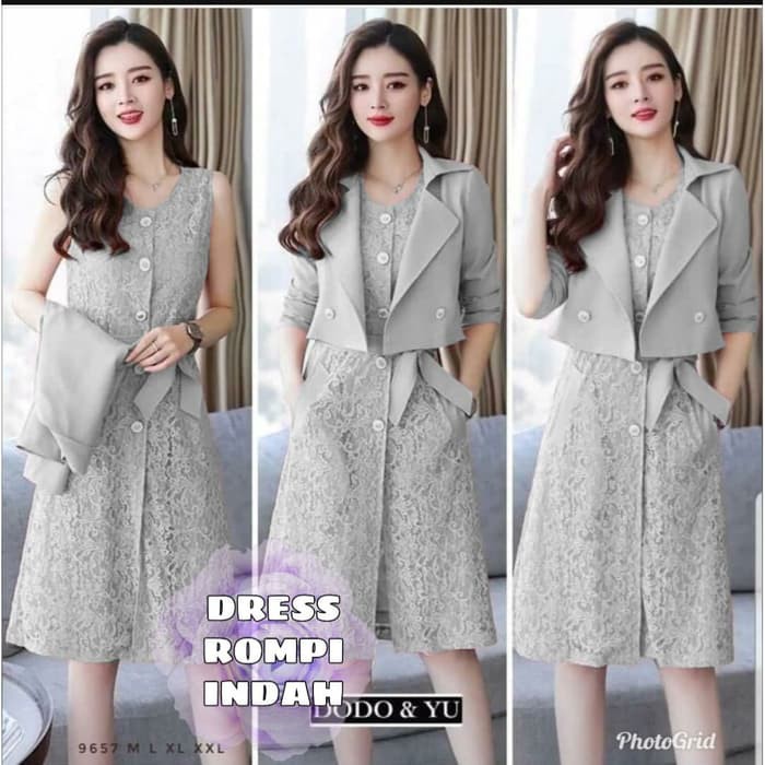 Jual Dress cewek wanita kerja pesta casual kantor elegan korea DRESS