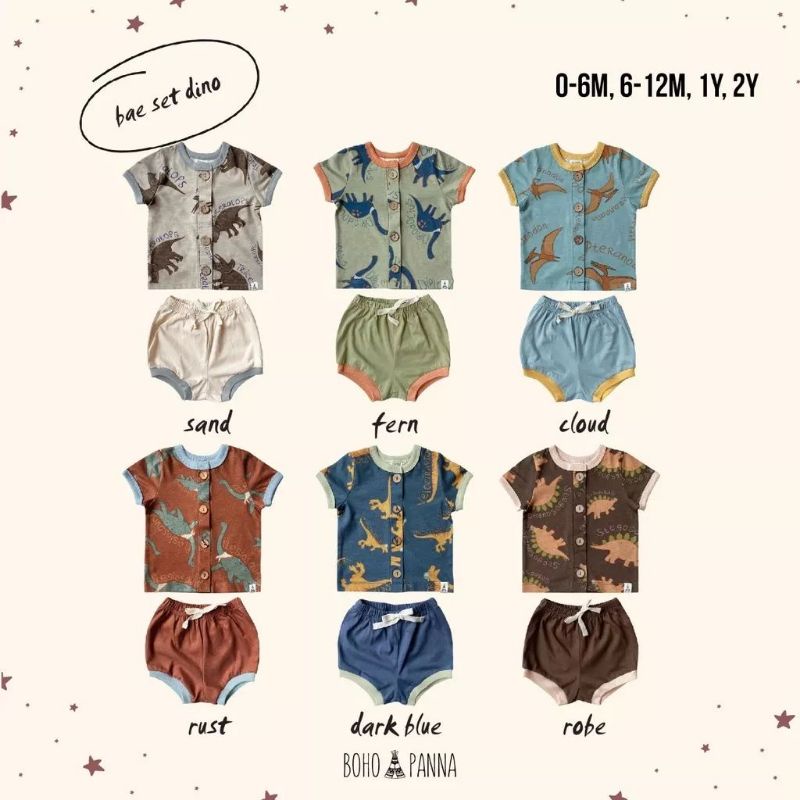 Bohopanna Bae Set Dino 0-24M