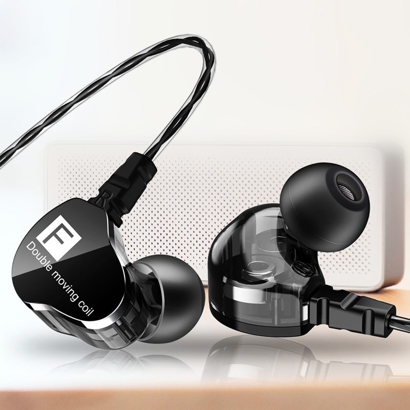 QKZ Dual Driver Earphone HiFi Dengan Mic - QKZ-CK9