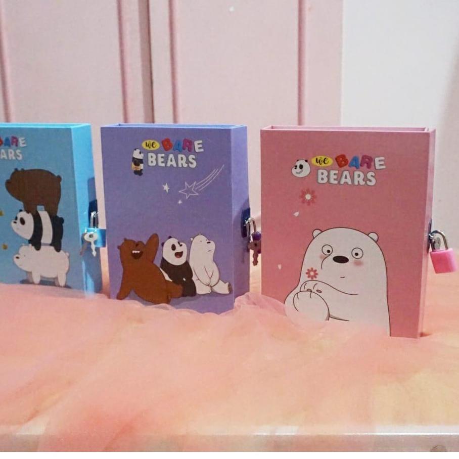 

BUKU DIARY DENGAN GEMBOK KUNCI WE BARE BEAR UNIK LUCU