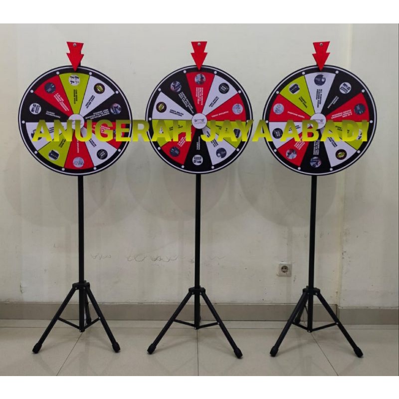 LUCKY SPIN WHEEL / RODA UNDIAN 50CM CUSTOM CETAK - SPIN TO WIN 50CM - WHEEL OF FORTUNE 50 CUSTOM CET