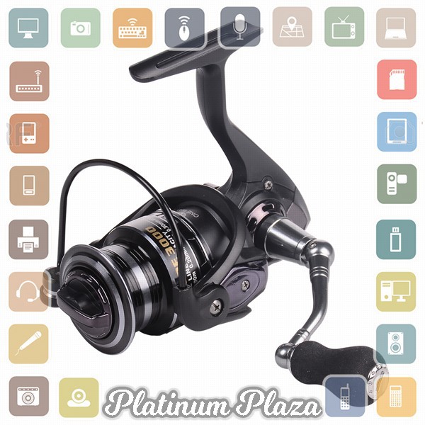 Debao Fishman LURE 3000 Spinning Reel Pancing 5.2:1 12+1 Ball Bearing - Black`22OKBG-