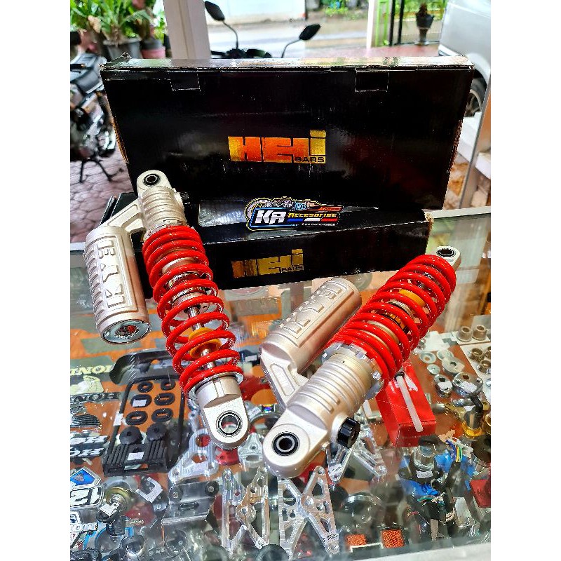 Shock Belakang KYB Helibars UK 32MM (RED & GREY)