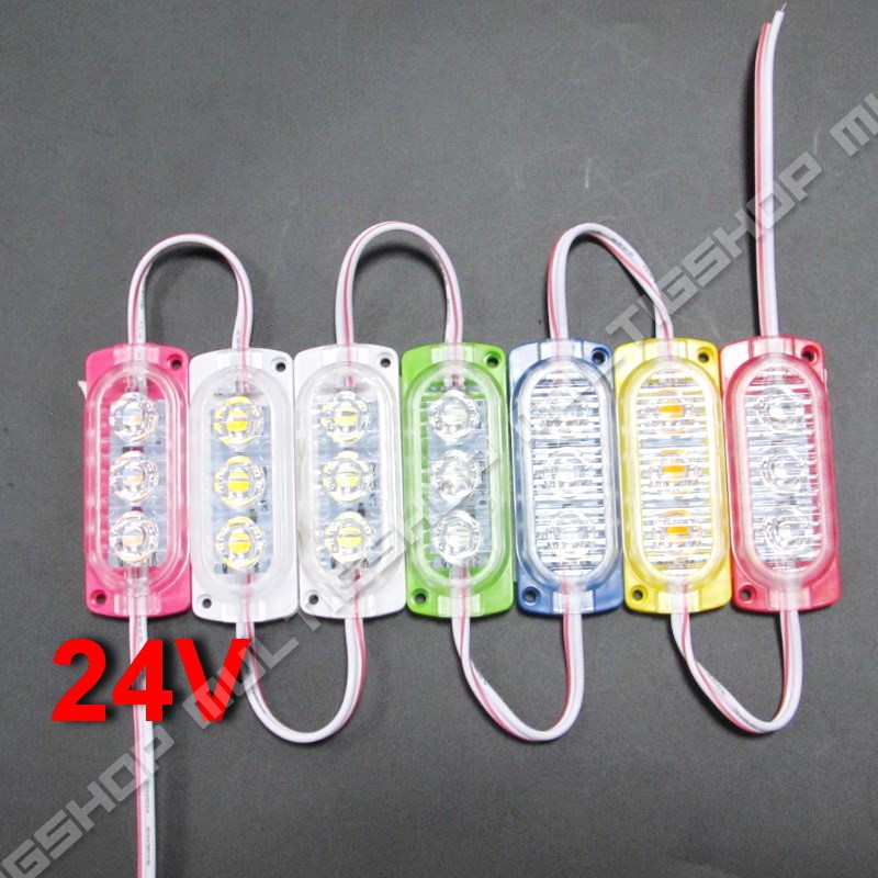 100Pcs Modul 2835 3 Mata LED 6023 24V - Pink Icy Blue