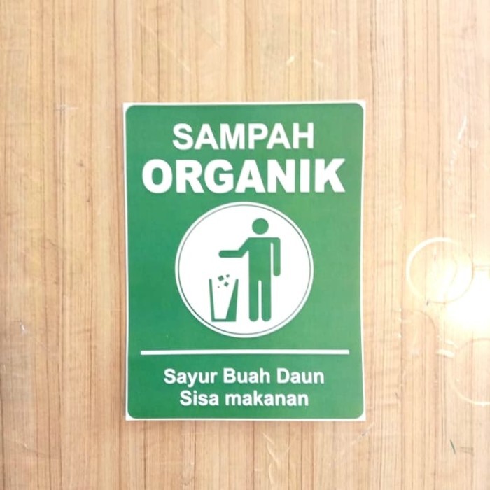 

stiker sampah organik HIJAU sticker sampah sayur buah sisa makanan