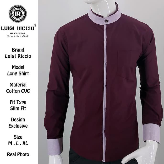 Kemeja Pria Koko Lengan Panjang Luigi Riccio 18