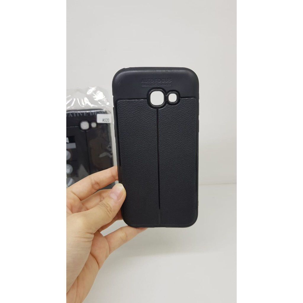 Auto Fokus Samsung A5 2017 5.2 inchi Leather Soft Case A520 AUTOFOCUS Motif Kulit Jeruk