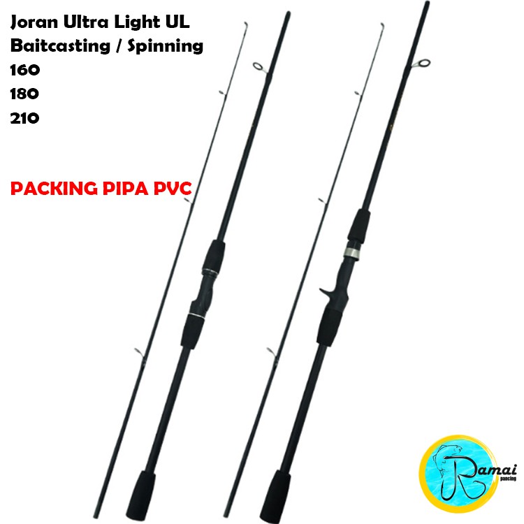 JORAN UL ULTRALIGHT RENLONG WARNA HITAM CARBON FIBER SPINNING DAN BAITCASTING