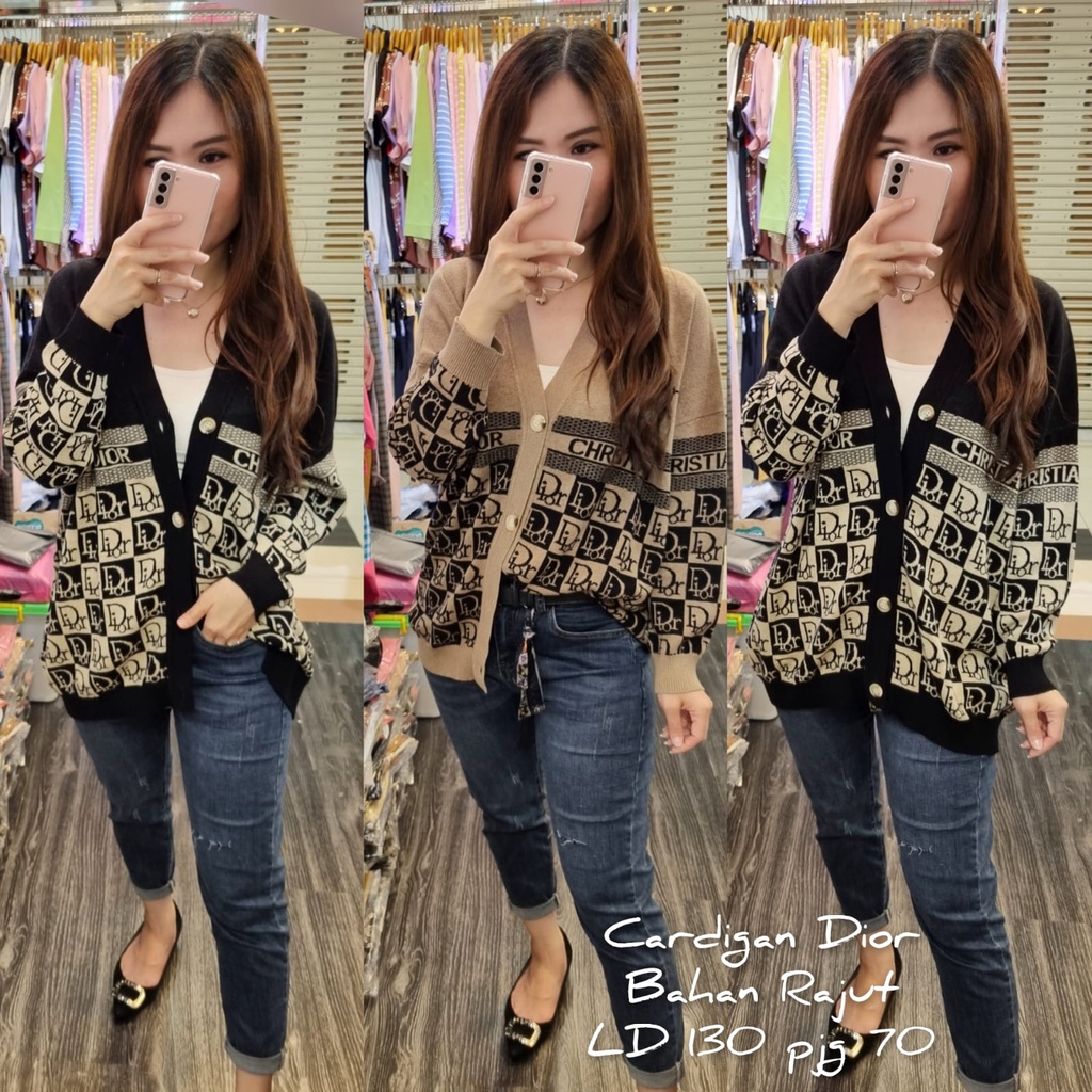 Cardigan Wanita Oversized Rajut Import / Knit Outer Premium