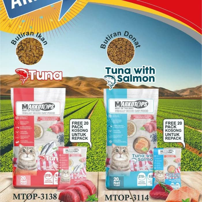 MARKOTOPS TUNA SALMON 20KG - Makanan Kucing Cat Food