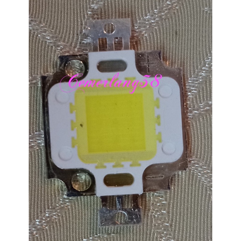 HPL 10 Watt WHITE Putih 6000 - 6500K 27-29V 300 mA High Power LED 10 W