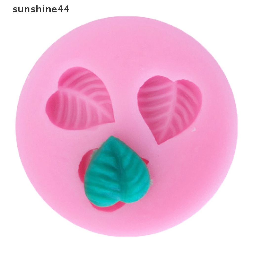 Sunshine Cetakan Kue / Coklat / Fondant DIY Bentuk Tiga Daun Kecil Bahan Silikon