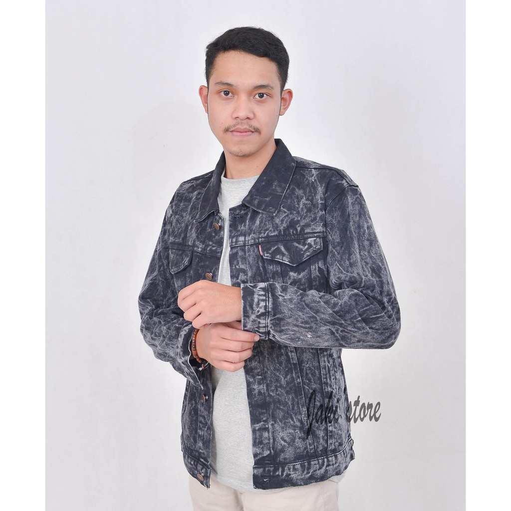 NEW HITAM Jaket Jeans Pria Terbaru Jaket Hits DENIM 2021 JAKET PRIA / JAKET JEANS PRIA / JAKET COWO