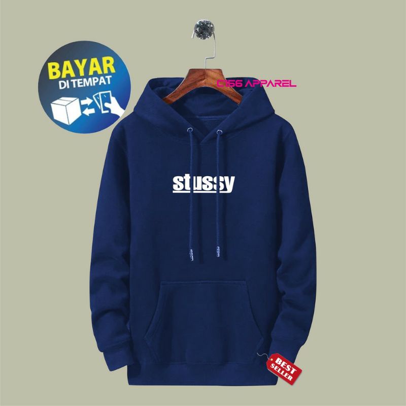 Sweater Hoodie STUSSY DISTRO Premium Stylish Sweater Murah Berkualitas Bahan Cotton Fleece Tebal