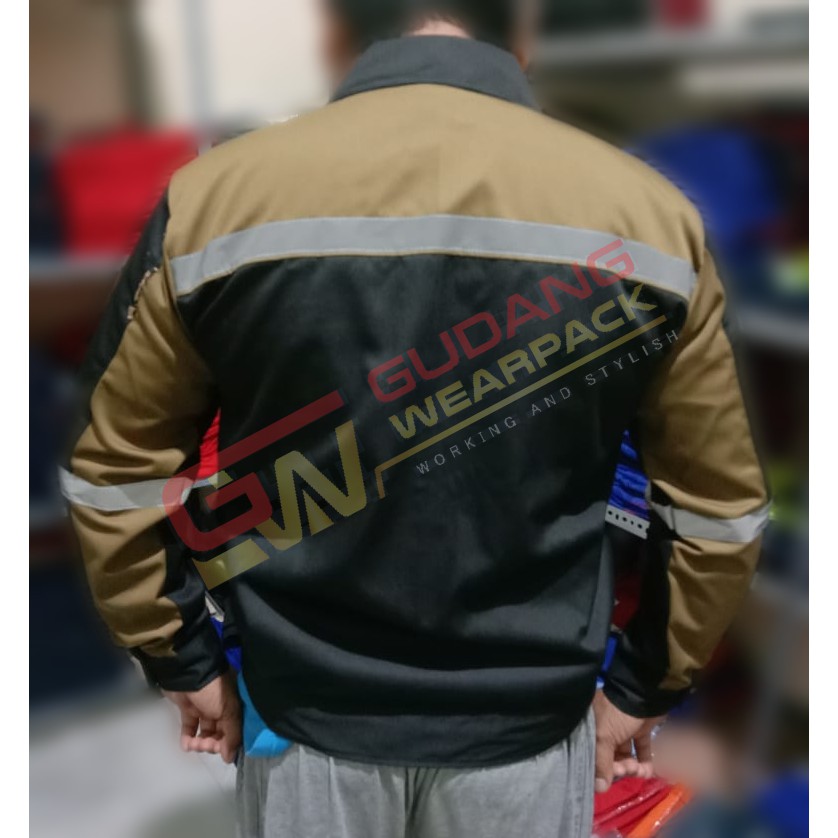 Gudang Wearpack - Baju Kerja Seragam Proyek Warna Hitam Coklat