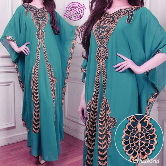 PAKAIAN WANITA MUSLIMAH,GAUN /GAMIS/DRESS KEKINIAN Kaftan Aita tosca