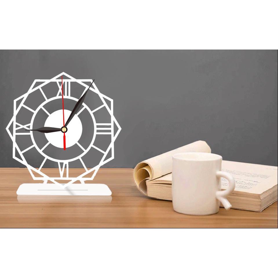 Jam MEJA ACRILIC DIY 3D akrilik wall clock Modern hiasan dekorasi rumah kantor