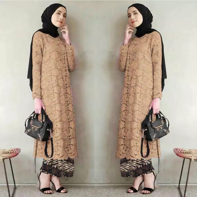 Setelan LUCIA brukat gliter 7warna