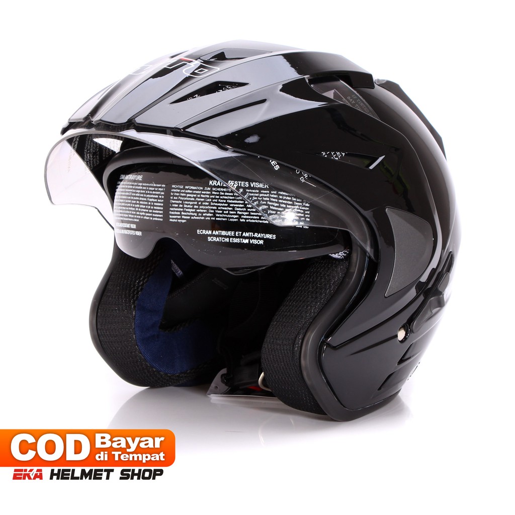 [Helm Dewasa] WTO Helmet Pro-Sight - Double Visor - Black