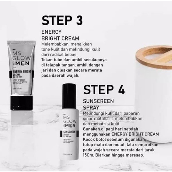 MS GLOW MEN Msglow For Men Paket Perawatan Wajah Pria Skincare Wajah Facial Wash Serum Cream Cowok