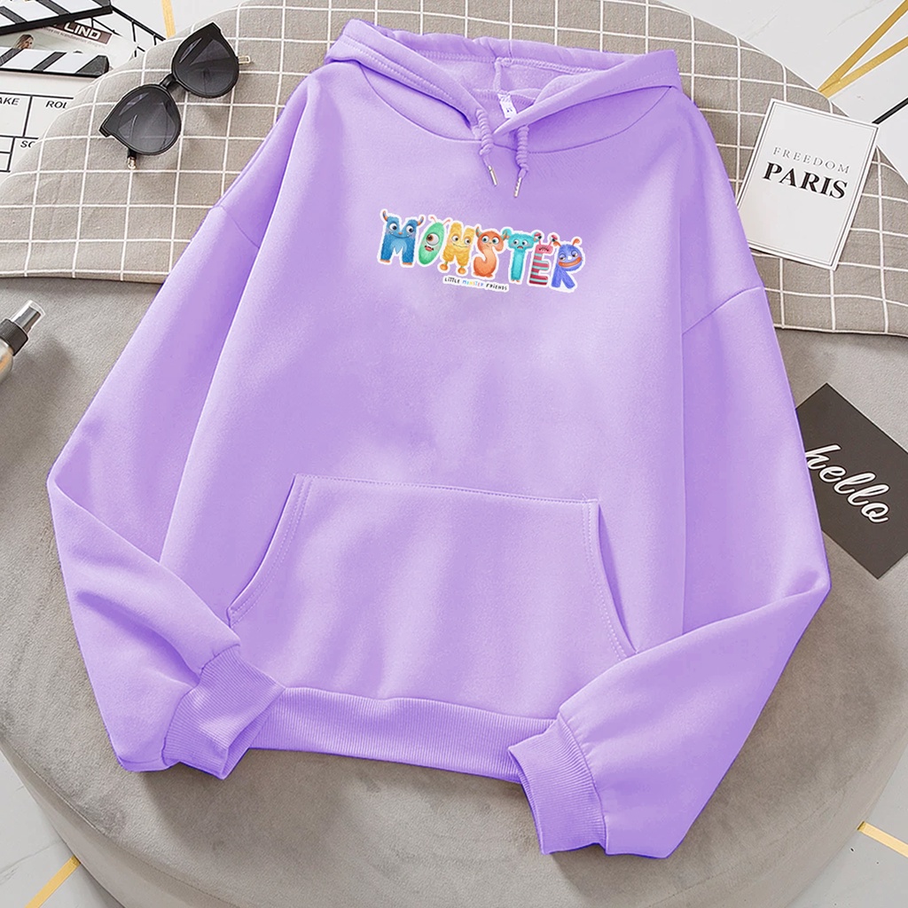 Sweater hoodie anak perempuan MONSTER baju anak cewek cowok anime keren