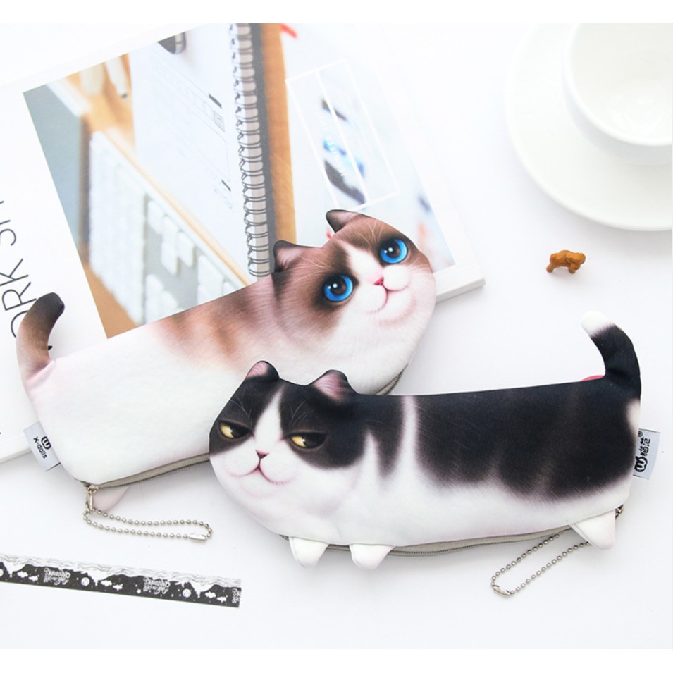 Tempat Pensil Alat Tulis Dompet Stationery Motif Kucing Korea Style