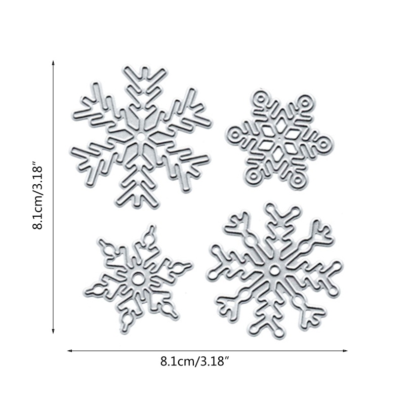 Cetakan Stensil Cutting Dies Motif Snowflake Natal Bahan Metal Untuk Scrapbook / Craft DIY / Dekor