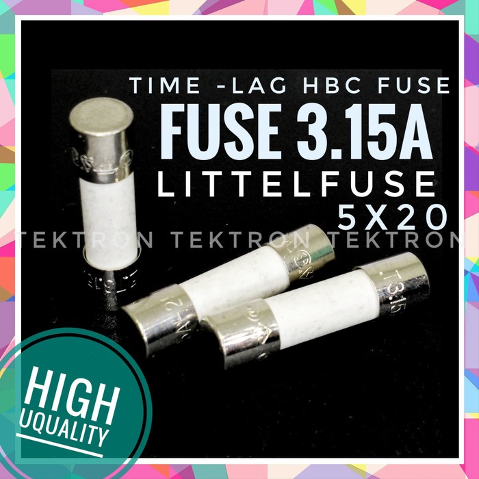 Fuse 3.15A 250V LITTELFUSE, keramik ceramic slowblow, 5x20, 5*20 3,15a