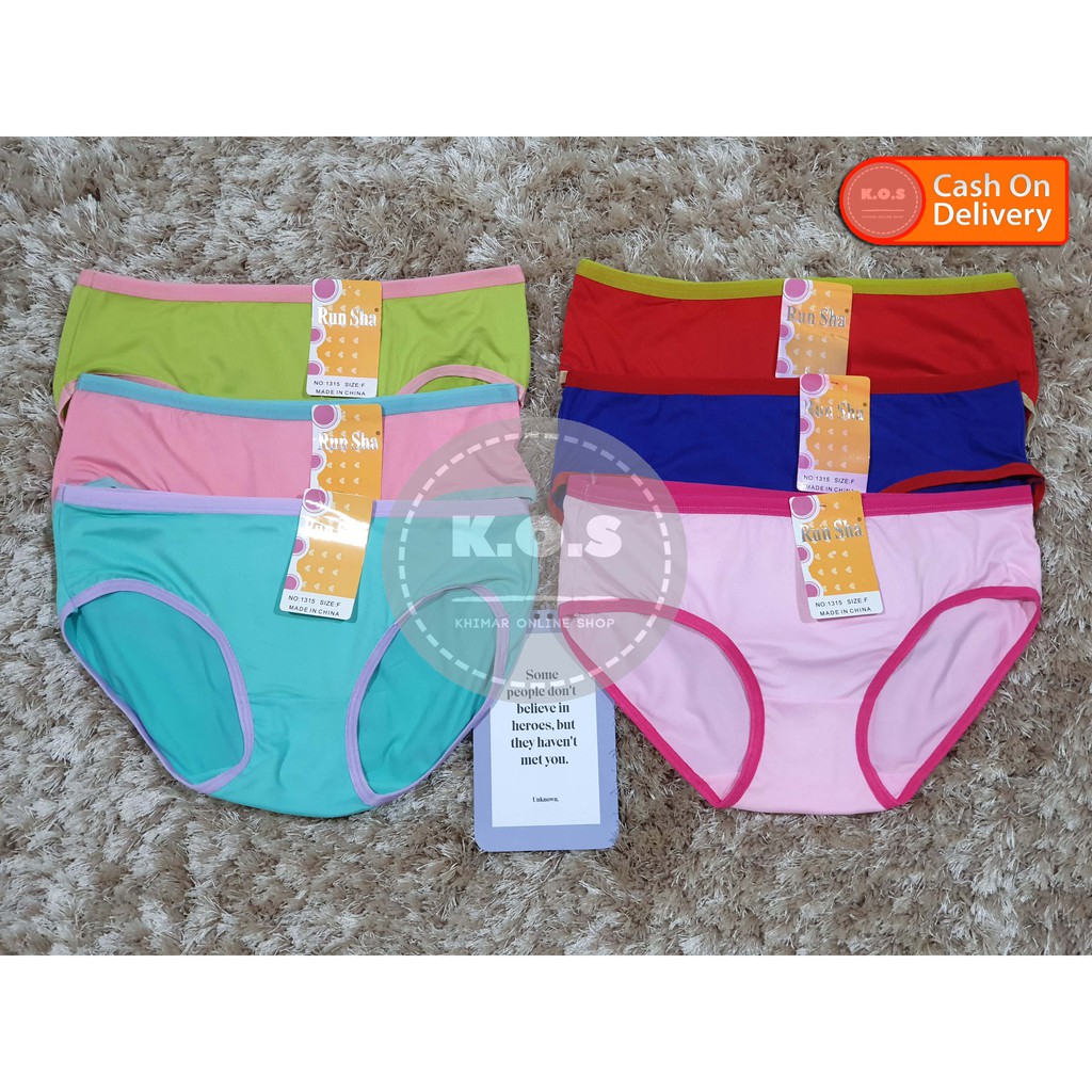 cd undies celana dalam wanita runsha kombinasi warna lis