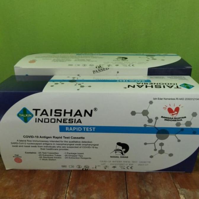 Ready Stock Rapid Antigen Swab Rapid Hidung Taishan 1 Box 25 Set Majdinafhi