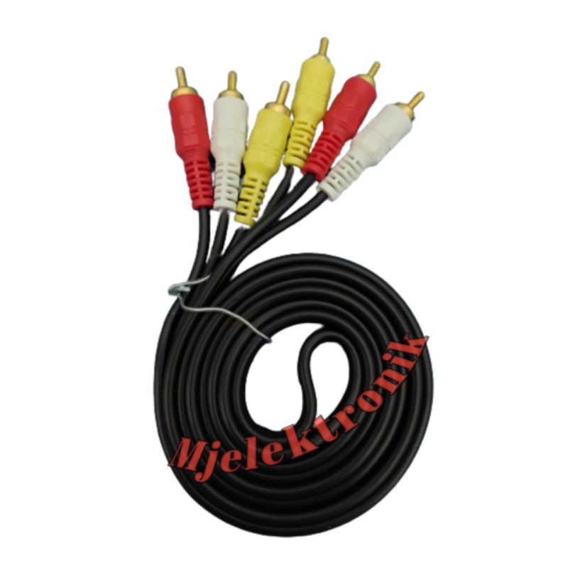 Kabel RCA/ Jack Audio Amplifier DVD 3-3 Bagus lentur tidak keras