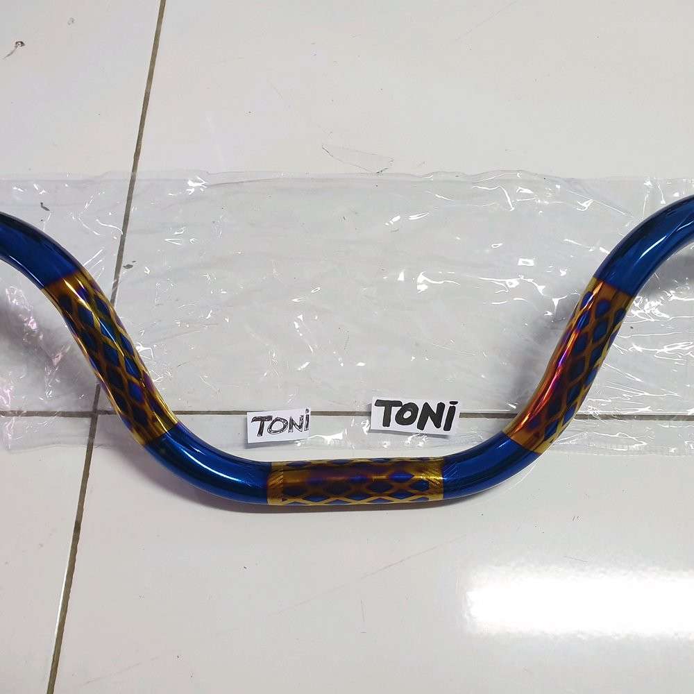 stang fatbar two tone blue mon untuk x ride vixion old vixion old cbr cb150r megapro new rx king d