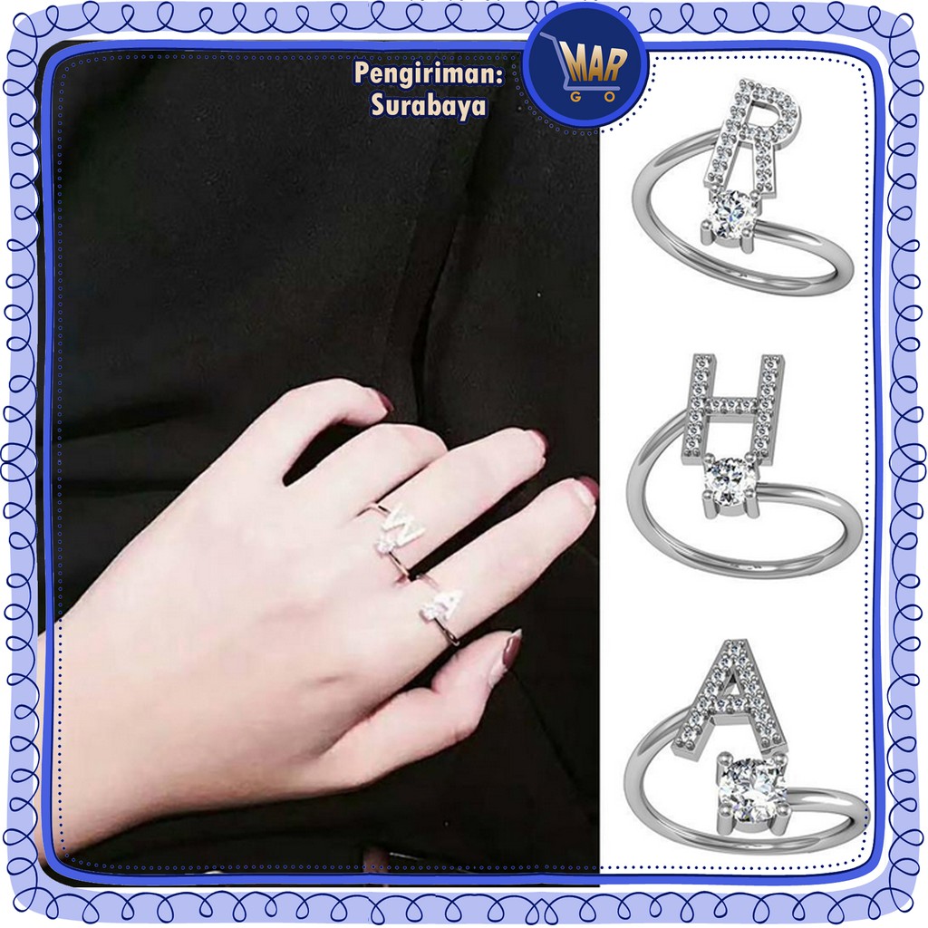 Cincin Huruf / Cincin Alphabet Cincin inisial Nama