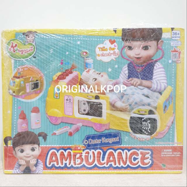 DOCTOR KONGSUNI AMBULANCE BED VEHICLE ORIGINAL YOUNG TOYS KOREA