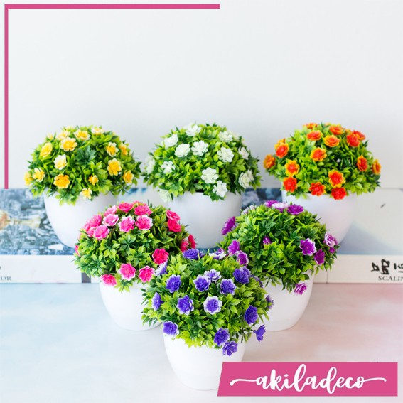 Bunga plastik / Pajangan bunga Artifisial / Buah Plastik Imitasi Vas Petak-1