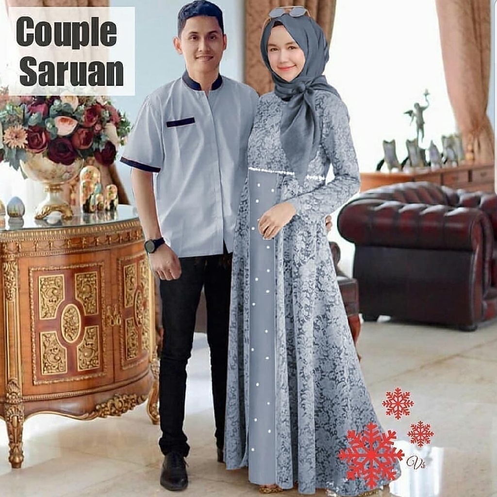 COUPLE SARUAN / COUPLE GAMIS / COUPLE LEBARAN / GAMIS LEBARAN / GAMIS BRUKAT / GAMIS COUPLE MURAH
