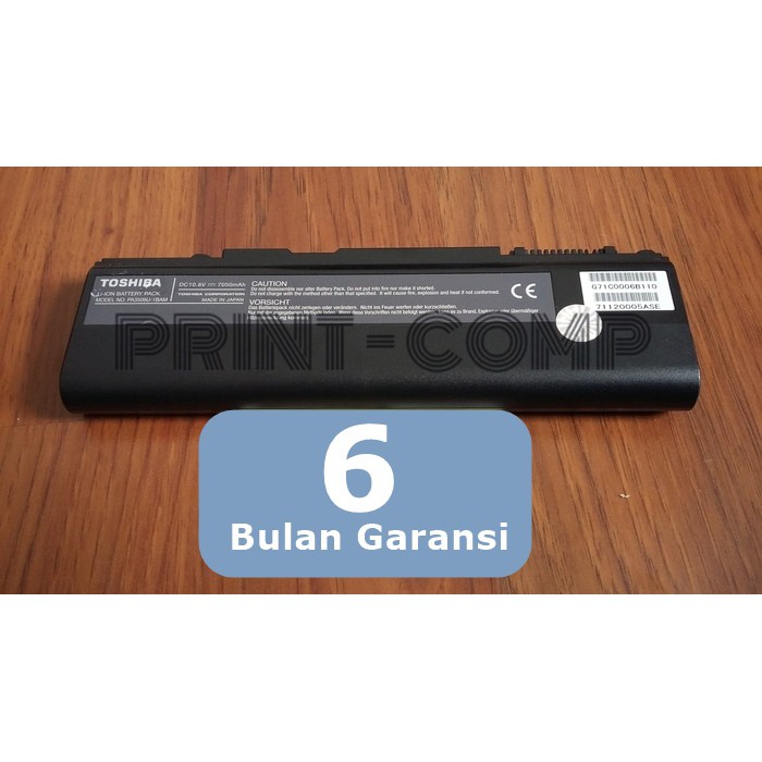 Baterai ORIGINAL TOSHIBA Satellite A50 A55 U200 U205 PA3509U PA3356U