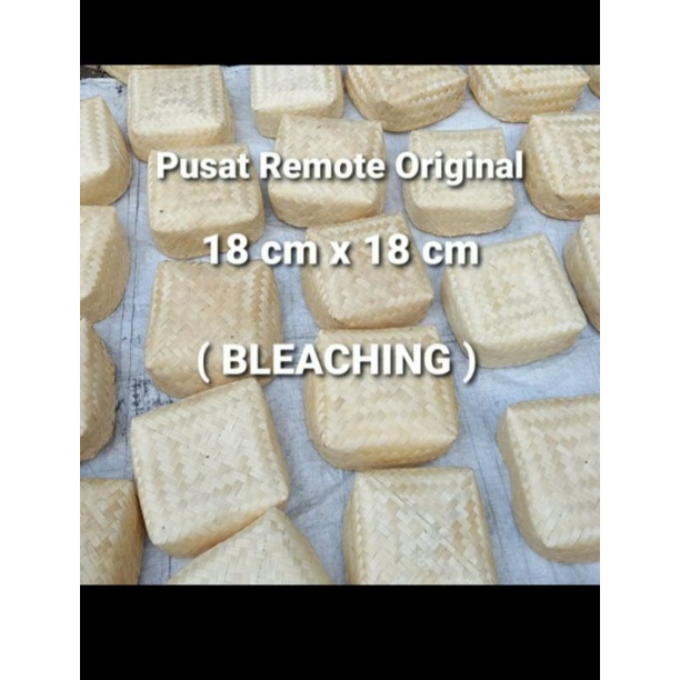 BLEACHING BESEK BAMBU PUTIH BERSIH 18×18 HAMPERS SOKASE 18CM ×18CM