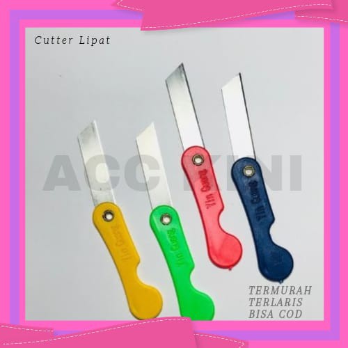 

AccKini - Pisau Cutter Lipat Silet Gagang Warna-Warni Kecil Cuter Lipat Mini Serbaguna Termurah