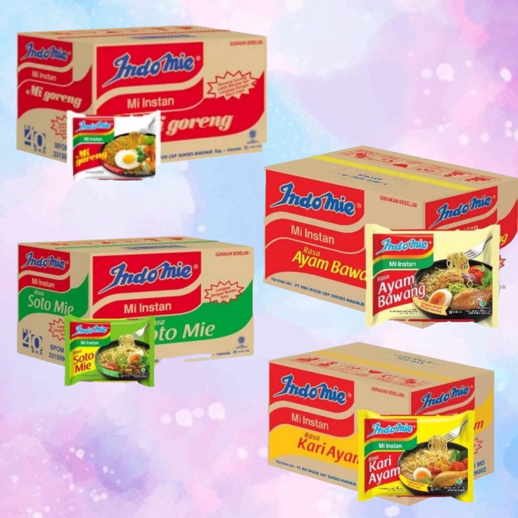 

INDOMIE 1 Dus/Karton Isi 40 pcs All Varian Rasa Mie Goreng / Kaldu Ayam / Kari Ayam / Soto / Ayam Bawang / Ayam Spesial / Rendang / Cabe Ijo Instant Noodle Makanan Instan Instant Noodles Makan Kemasan Praktis Bahan Dapur Shoppa Corner Malang Jawa Timur