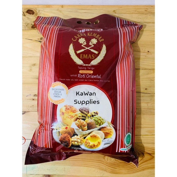 

PROMO [COD] TEPUNG CAKRA KEMBAR EMAS ROTI ORIENTAL - TEPUNG UTK ROTI ORIENTAL 5KG