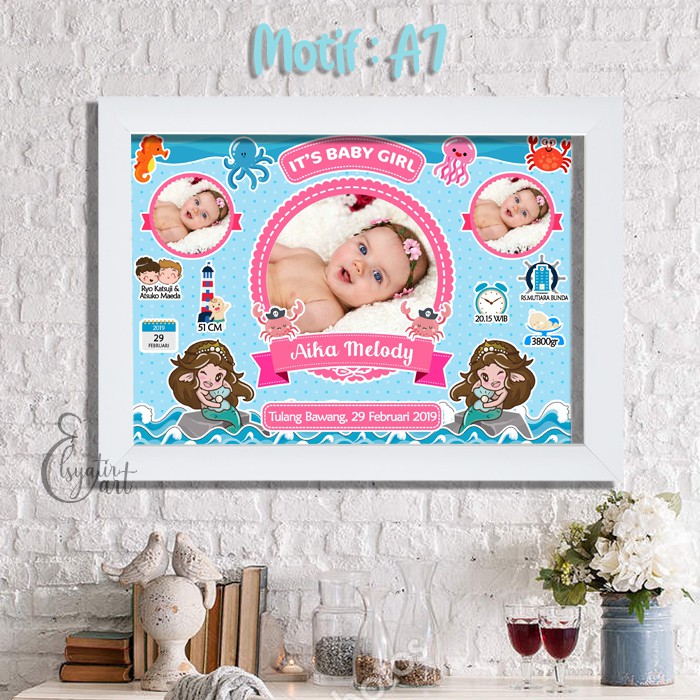 bingkai foto biodata bayi cetak bingkai bingkai foto pajangan bingkai foto 10r foto bayi dekorasi