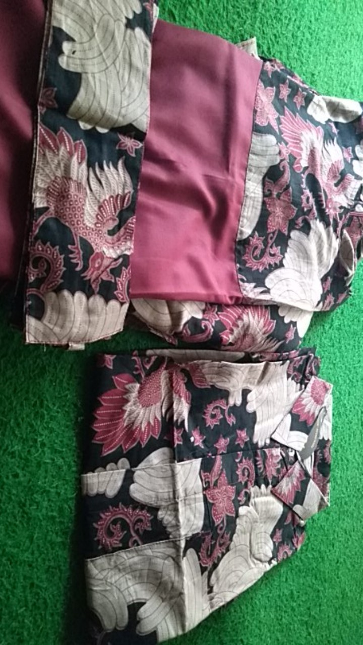 Baju Gamis Batik Couple Muslim Keluarga Gaun Pakaian Wanita Remaja Kebaya Fashion Perempuan Terbaru