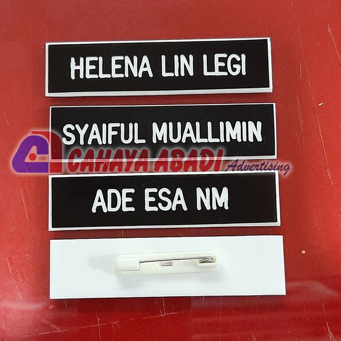 

Nama Dada atau Name Tag atau Papan Nama Grafir - PENITI