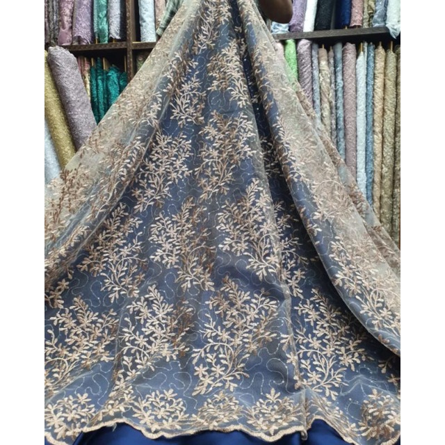 bahan tile tulle kebaya kain brukat kebaya