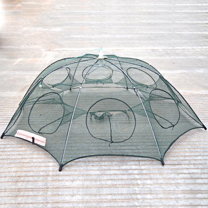 Jaring Pancing Ikan 8 Hole Fishing Net Trap Cage