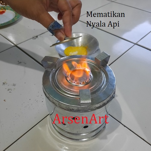 Kompor Mini Bulat BB Spirtus Diameter 12 cm Tinggi 13 cm Alat Masak Masakan Mainan Anak Bisa Dipakai