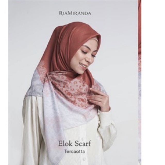 Sale New Arrival Ria Miranda Lawas Elok Scarf Terracotta Minang Heritage Reborn