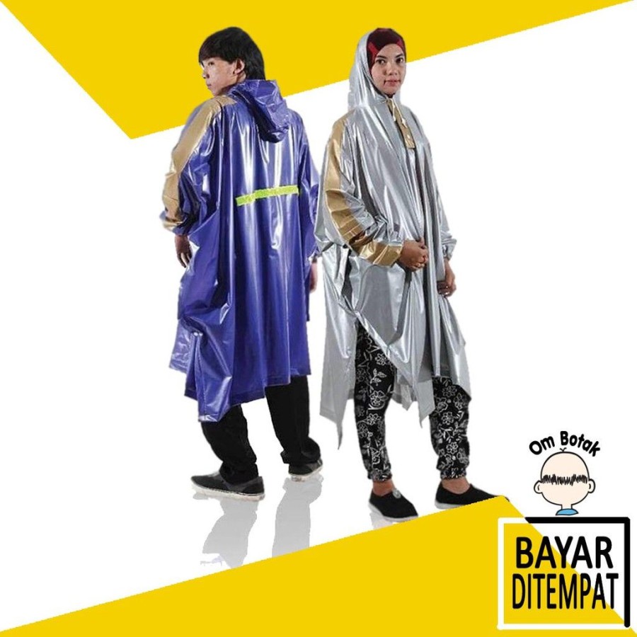 jas hujan jumbo pria dewasa poncho keren motif ujan terbaru setelan big size plastik tebal awet wani
