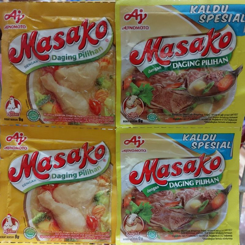 

MASAKO RASA AYAM DAN RASA SAPI KALDU SPESIAL 8.5g